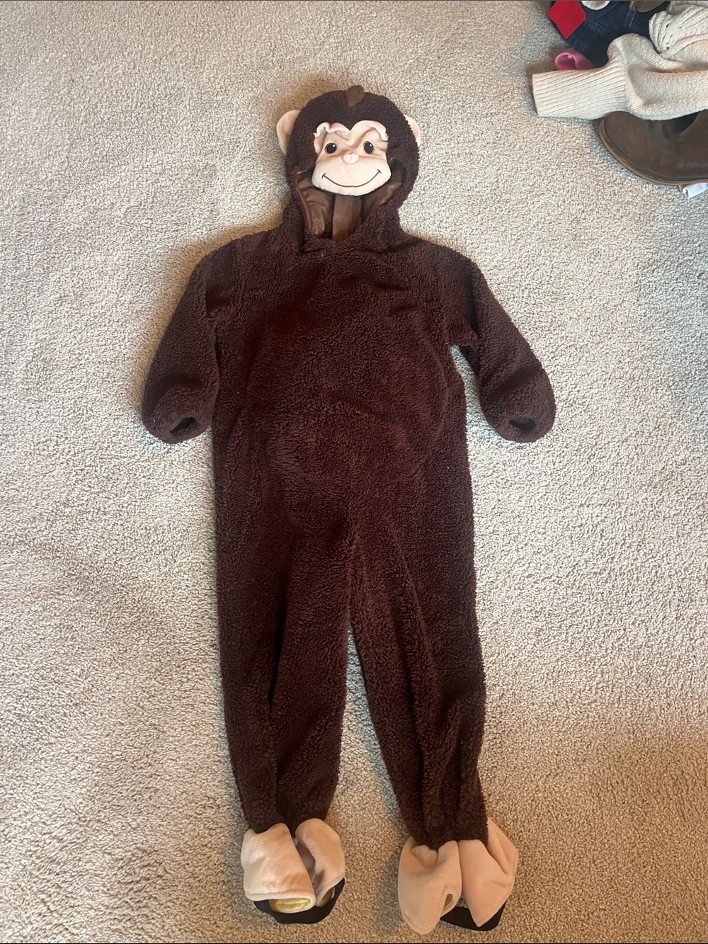 Koala Kids Brown Monkey Hooded Fleece Footie Costume